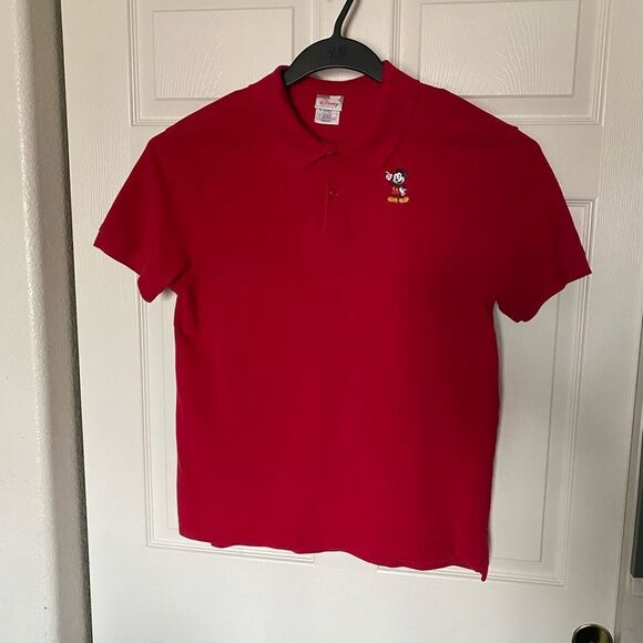 DISNEY STORE Men’s Red Polo Size L - Picture 1 of 5